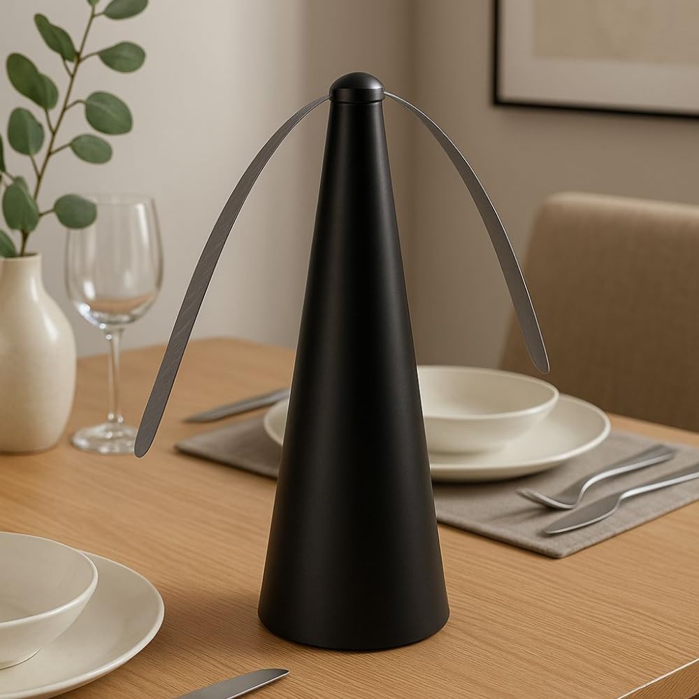 Ventilador Repelente de Insetos Silencioso e Portátil – Espanta Moscas para Mesa de Jantar, Churrasco, Cozinha e Área Externa | Lâminas Flexíveis Seguras